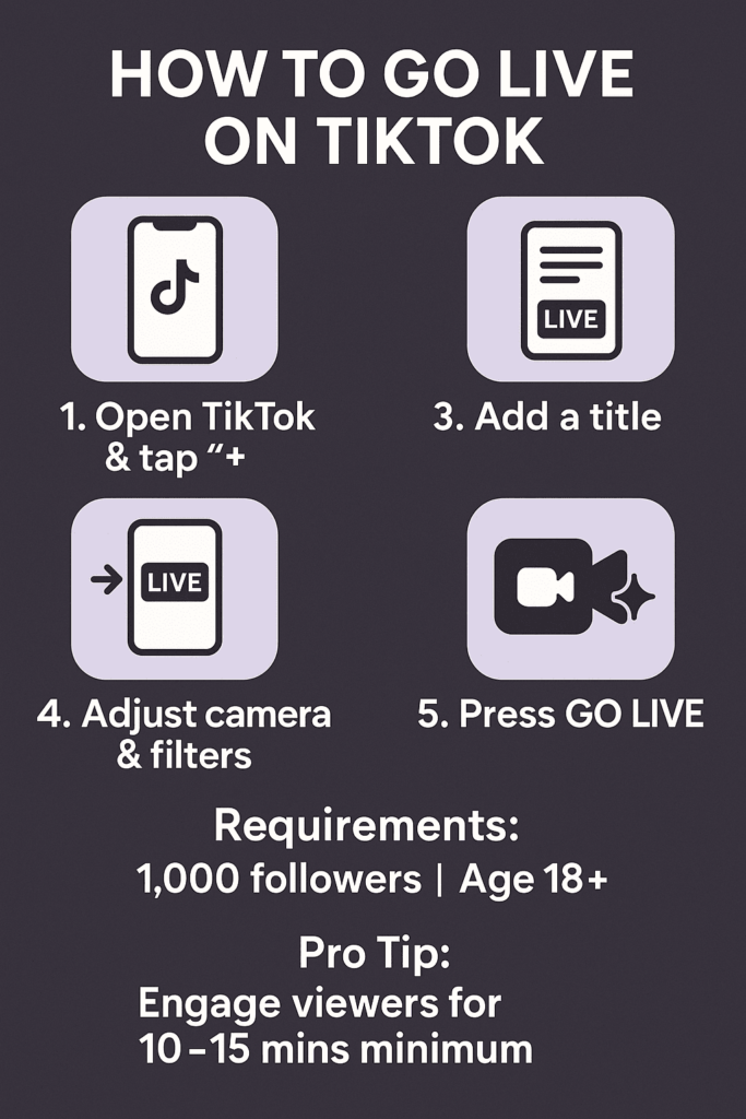 how do you go live on tiktok