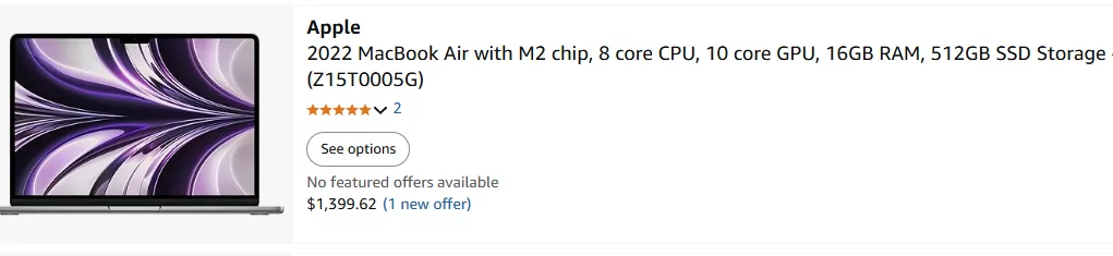 apple macbook on amazon